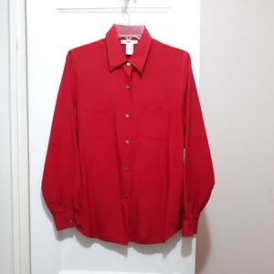 Anna and Frank 100% Silk Red Blouse SZ 6